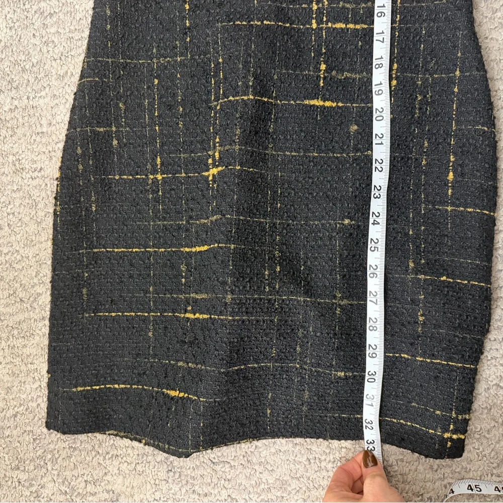 Zara Black Boucle Tweed Mini Shift Dress Size S - Picture 11 of 15